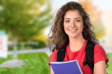 Fototapeta premium High School Student. Beautiful Student