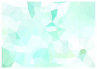 キュビズム背景_明るいミントグリーン