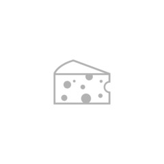 Simple icon piece of cheese.