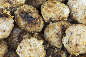 Homemade meatballs, traditional swedish food
