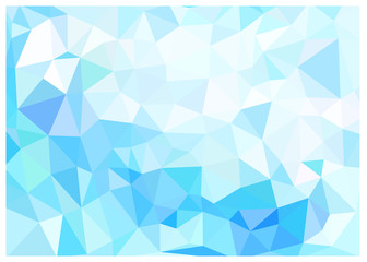 キュビズム背景_淡いブルー