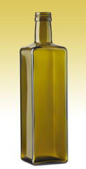 Empty cooking oil glass bottle