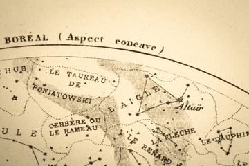 アンティークの天体図