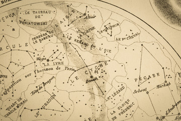 アンティークの天体図