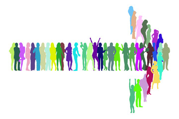 vector people silhouettes