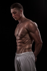 Fototapeta premium young athlete bodybuilder man