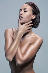 Poster Modefoto einer schönen nackten Frau © Aleksandr Doodko