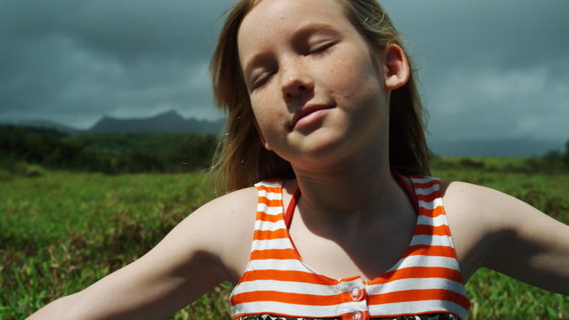 girl in a field
