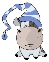 A small cow. Cartoon