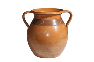 clay jug over white