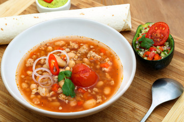 Chili con carne soup