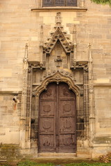 Fototapeta na wymiar entrance of old gothic church
