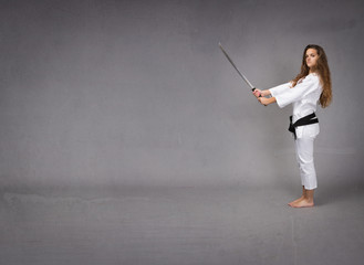 lateral viewing for a karate girl