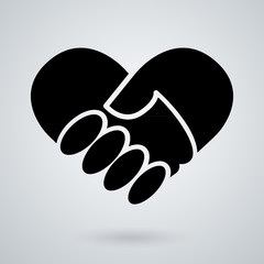 handshake icon. background for business and finance