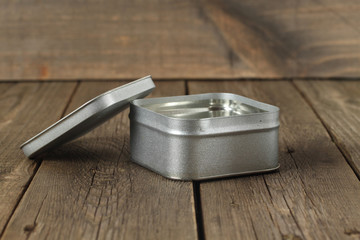 empty tin box