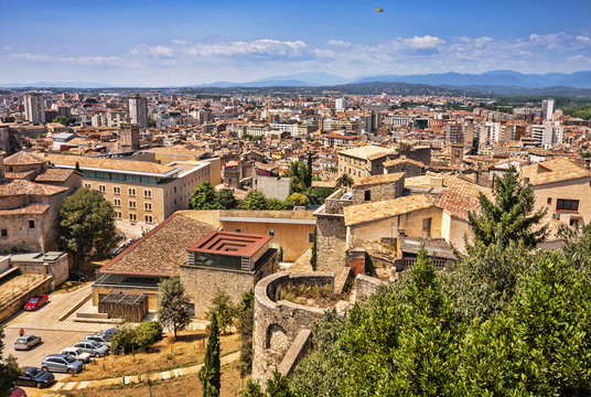 View of the City of Girona in Spain.