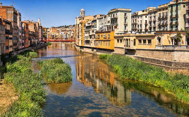 Fototapeta na wymiar Historical jewish quarter in Girona. Spain, Catalonia.