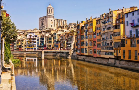 Historical jewish quarter in Girona. Spain, Catalonia.