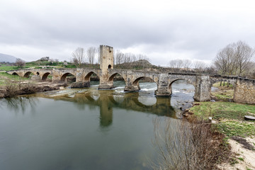 Obraz premium Medieval bridge of Frias in Burgos