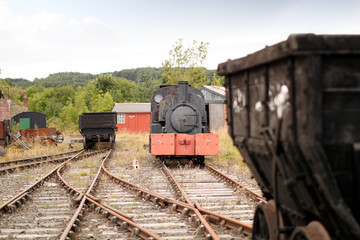 Fototapeta na wymiar Train Trucks on Old Abandoned Steam Railroad