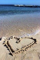 Herz am Strand