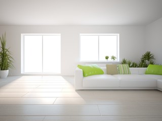 Naklejka na ściany i meble white 3d interior