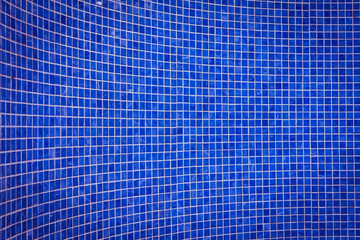 blue mosaic tile wall