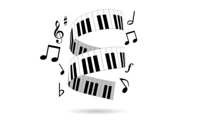 pianoforte, tastiera, note, tasti