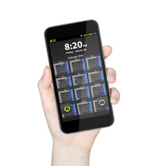 Hand with mobile phone