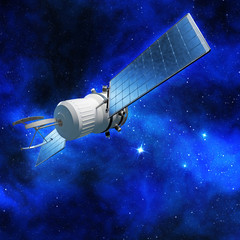 Obraz na płótnie Canvas satellite in outer space