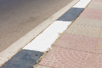 sidewalk with curb