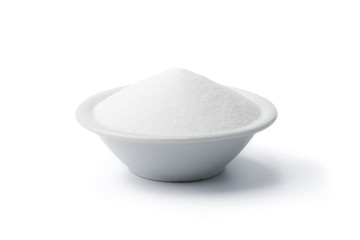 Salt or Sugar isolated on white background
