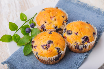 Homemade blueberry muffins