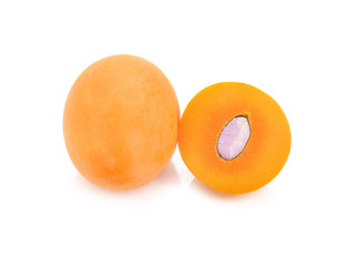 Closeup sweet Marian plum thai fruit isolated on white backgroun