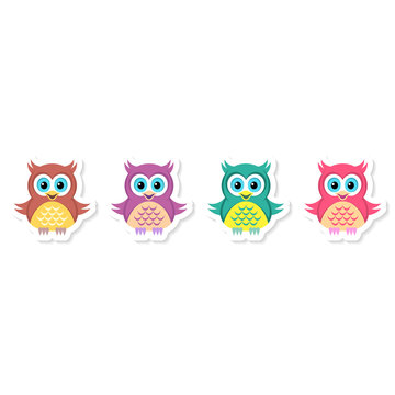 Owl labels collection