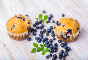 Homemade blueberry muffins