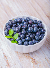 Bowl of blueberries