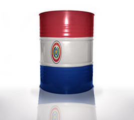 barrel with paraguayan flag