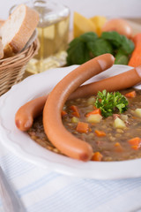Linsensuppe mit Wiener 1