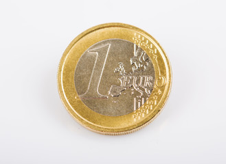 One Euro Coin Isolated
