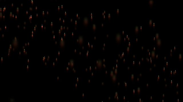 Candles Particles World with alpha channel