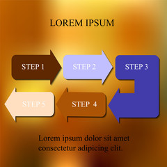 info-graphic design template. business concept. abstract blurred