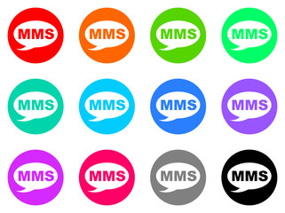 mms vector web icon set