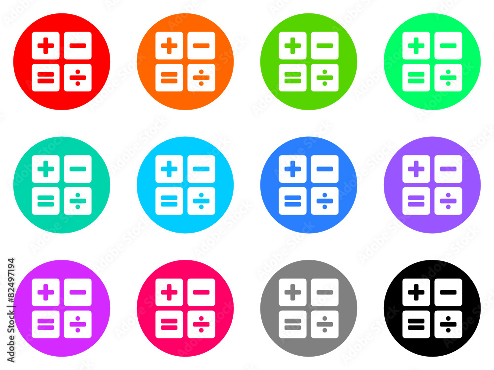 Poster calculator vector web icon