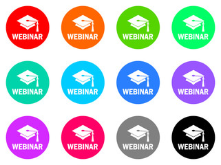 webinar vector icon set