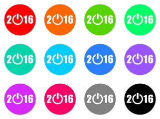 new year 2016 vector web icon 