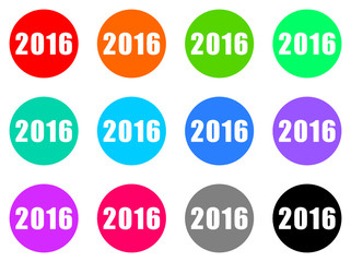 new year 2016 vector web icon 