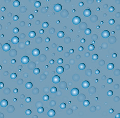 water bubbles on blue Print