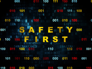 Fototapeta premium Privacy concept: Safety First on Digital background