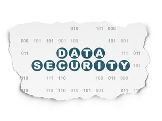 Security concept: Data Security on Torn Paper background